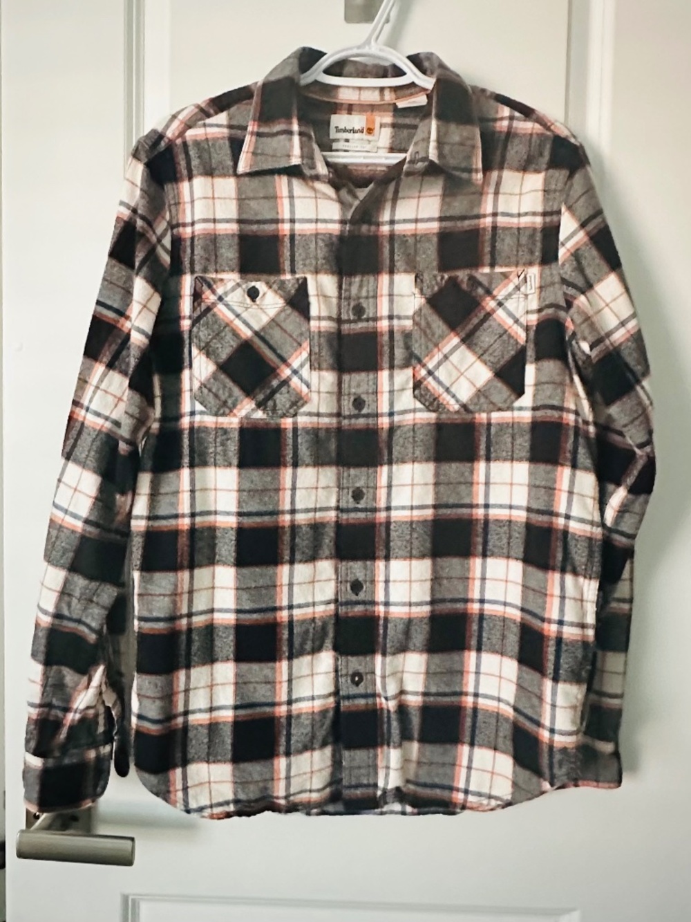 Timberland Men's Flannel Button Down Shirt Sz Medium